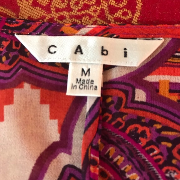 CABi Paisley Print Kimono Top SZ Medium - Picture 10 of 11